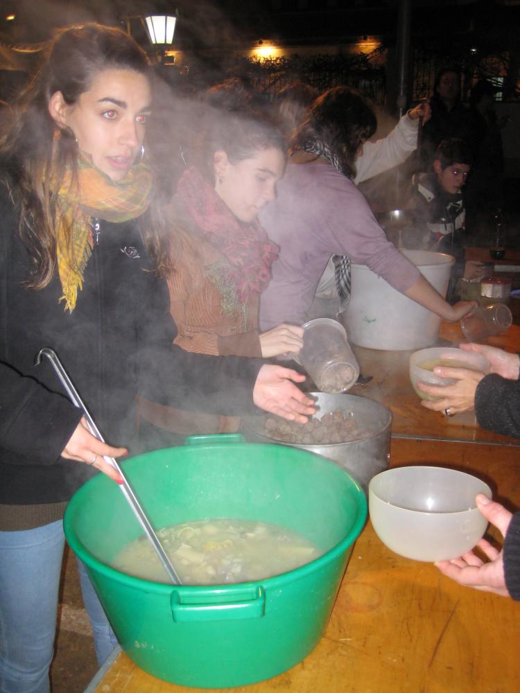 L'escudella, a punt