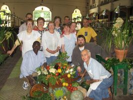 La pla�a del Mercat Municipal fou un dels espais florits d'enguany