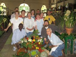 La pla�a del Mercat Municipal fou un dels espais florits d'enguany