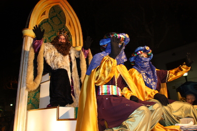 El rei Ros, durant la Cavalcada a Arenys de Mar