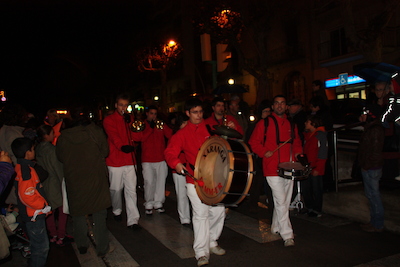 La xaranga que va acompanyar els Reis de l'Orient al seu pas per Arenys de Mar