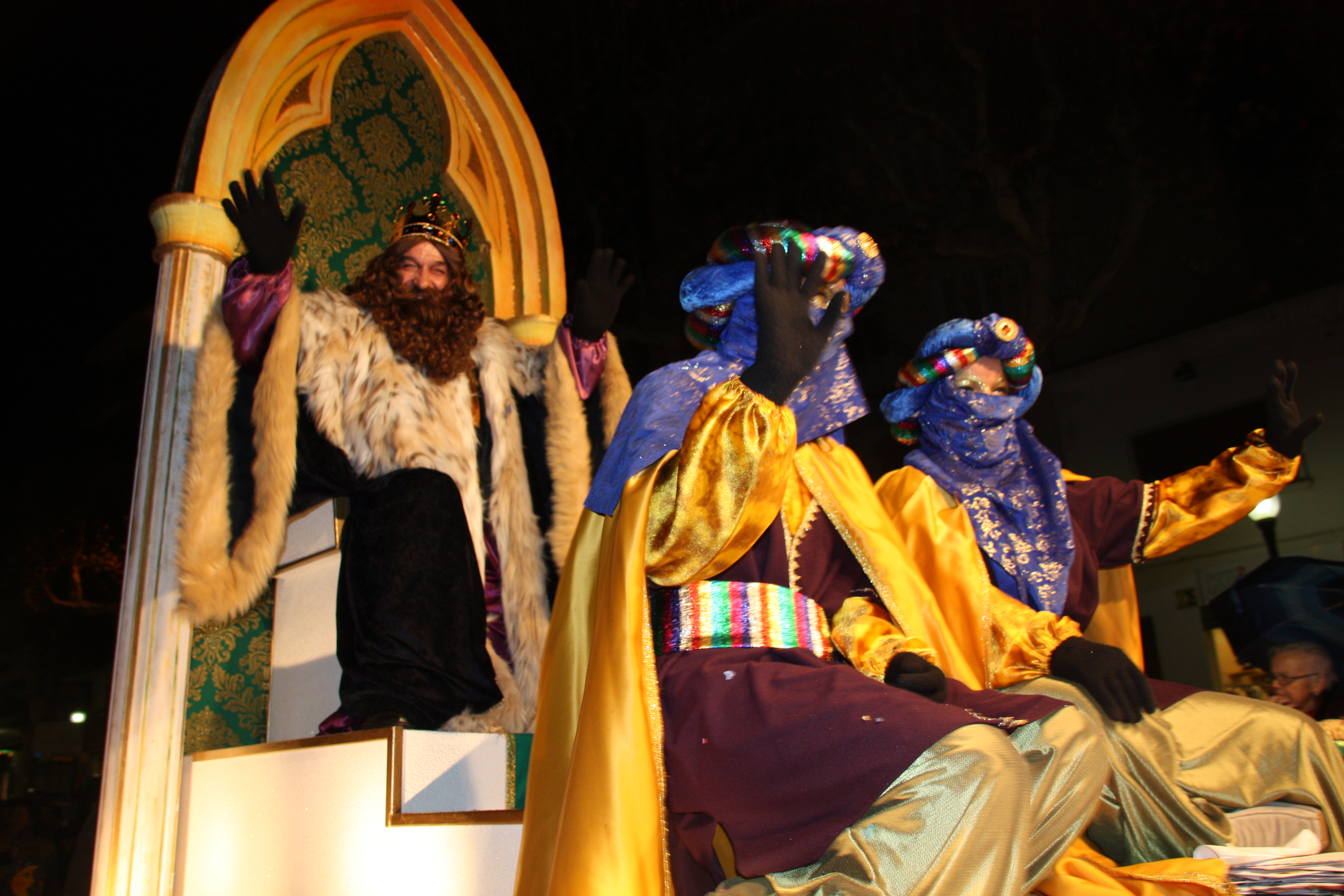 El rei Ros, durant la Cavalcada a Arenys de Mar