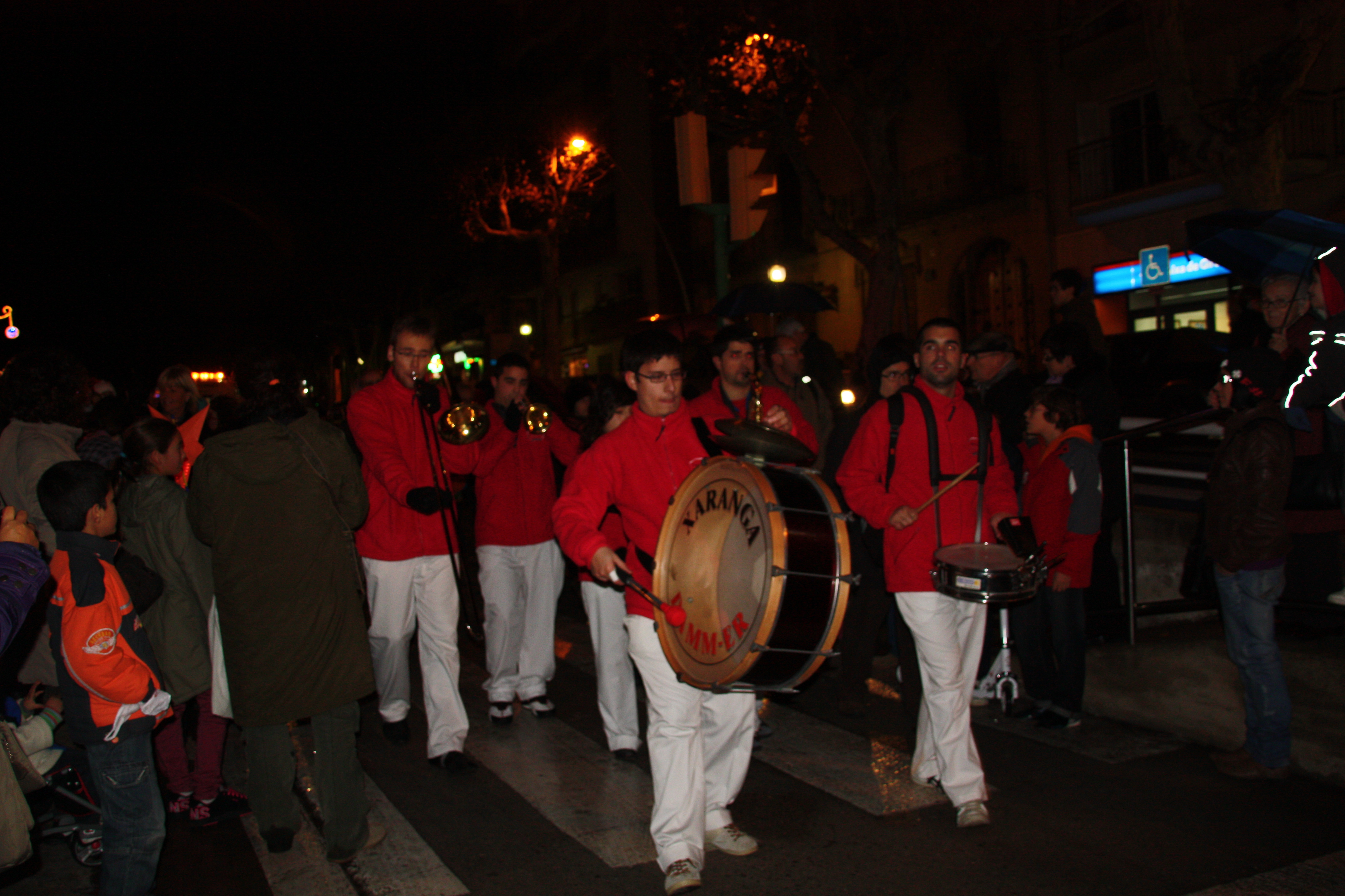 La xaranga que va acompanyar els Reis de l'Orient al seu pas per Arenys de Mar