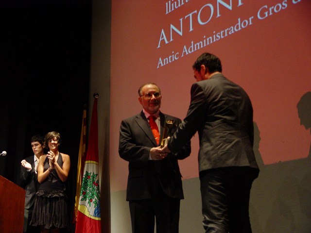 Lliurament de l'Almorratxa d'Honor a Antoni Pardo