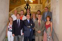 Fotografia alcalde d'Arenys en la constituci&oacute; de la Xarxa de Municipis Indians juliol de 2008