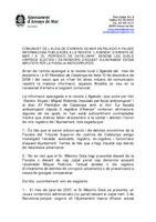 Comunicat Ajuntament d'Arenys de Mar