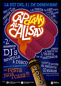 Cartell cap d'any a Arenys de Mar