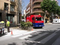 Obres nou carril a la Riera
