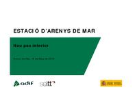 Projecte de remodelaci&oacute; de l'estaci&oacute; d'Arenys de Mar. Presentaci&oacute; p&uacute;blica.