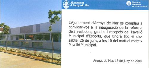 Invitaci&oacute; a la inauguraci&oacute; del pavell&oacute;