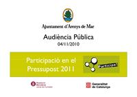 Presentaci&oacute; adi&egrave;ncia p&uacute;blica de pressupostos