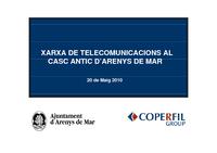 Presentaci&oacute; de les obres al nucli antic d'Arenys de Mar (Xarxa de telecomunicacions)