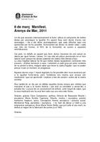 Manifest Regidoria d'Igualtat d'Arenys de Mar