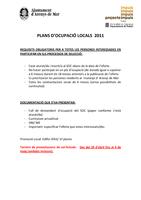 Ofertes Plans d'Ocupaci&oacute; 2011