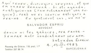 targeta espriu II aplec sardanista