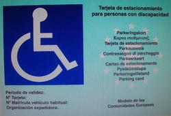 tarja aparcament minusvalids