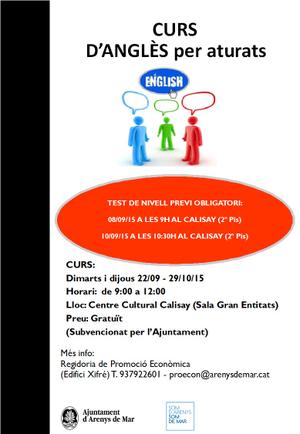 Curs d'angl&egrave;s 2015