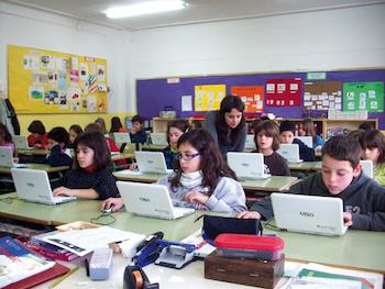 Imatge d'arxiu de l'aula de l'Escola Joan Maragall