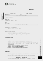 Anunci de la convocatòria 