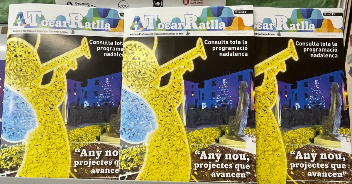 arriba als comer�os arenyencs i edificis p�blics la nova edici� de la revista atr amb tota la programaci� de nadal