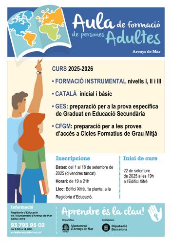 cartell aula formació adults 25-26