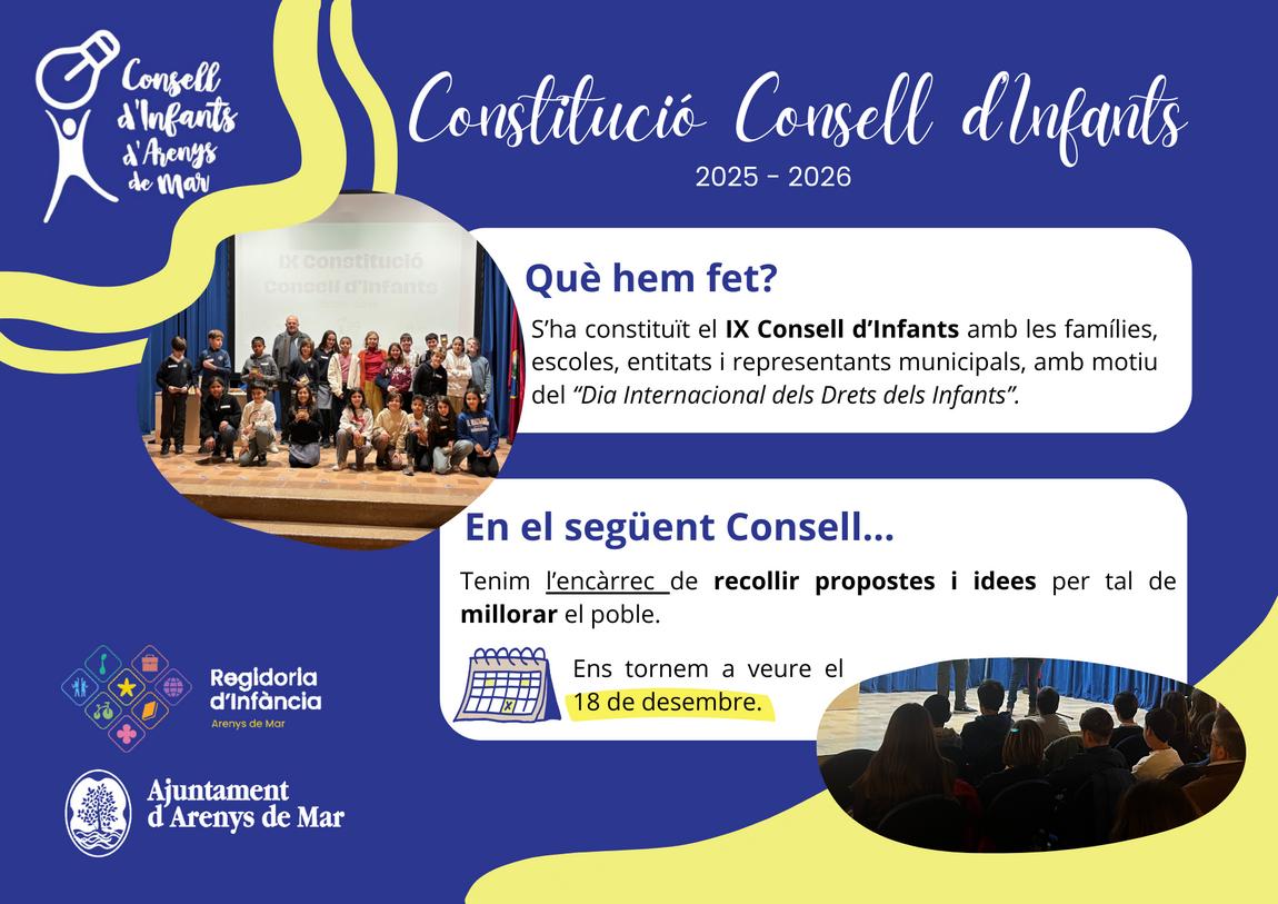 Constituci&oacute; Consell d'Infants 2025-2026