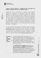 Consulta pública prèvia elaboració reglament Consell Municipal de Salut (Data publicació: 30/01/2025)