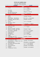 Calendari provisional festes de carrer