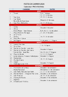 Calendari provisional festes de carrer