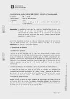 Proposta modificaci&oacute; de cr&egrave;dit Residus Medi Ambient Caldes 
