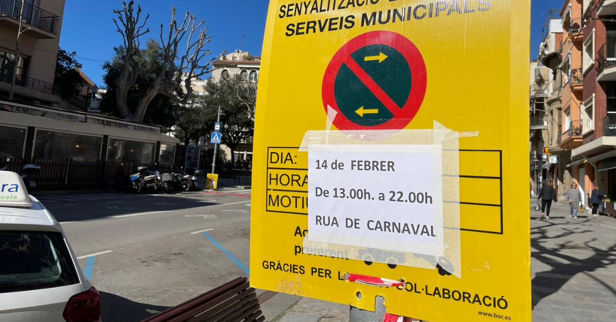 restriccions a la circulaci� amb motiu de la rua i ball de carnaval