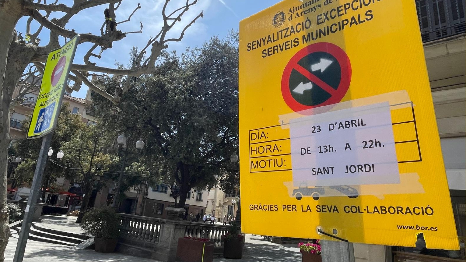 afectacions de tr�nsit amb motiu de les activitats de sant jordi