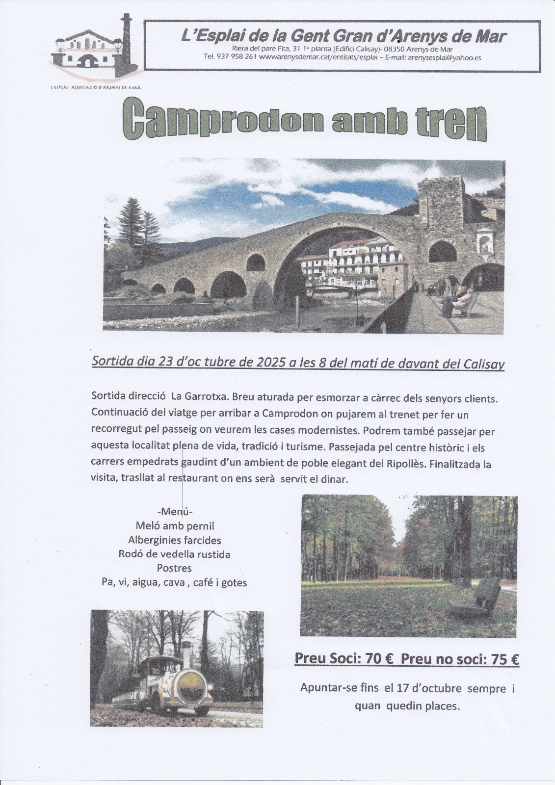 Riera, davant del C.C. Calisay