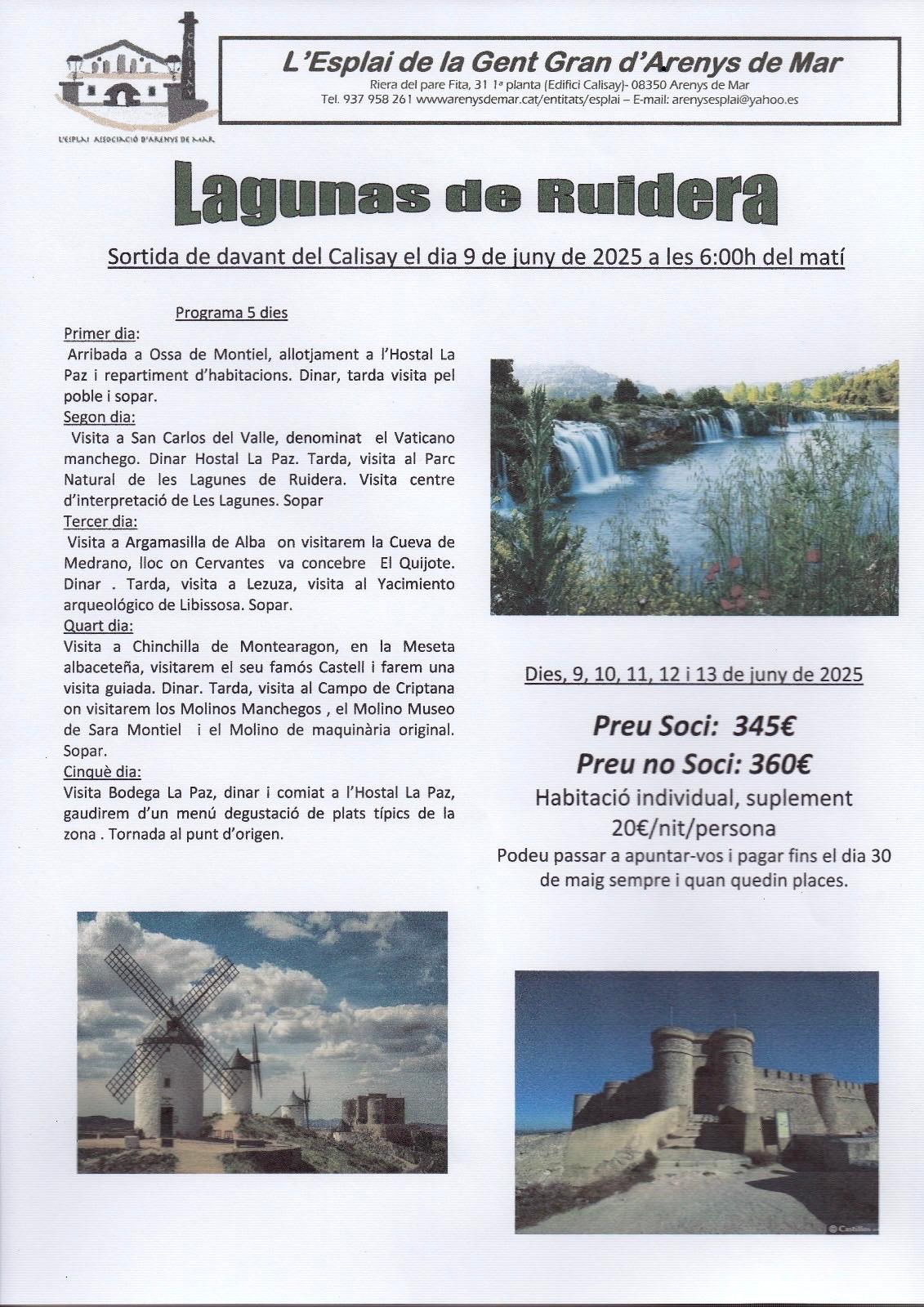 Riera, davant del C.C. Calisay