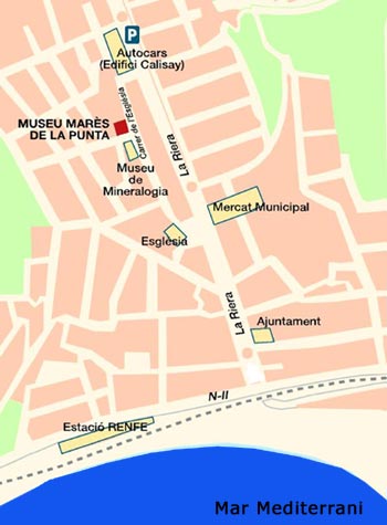 mapa Arenys de Mar